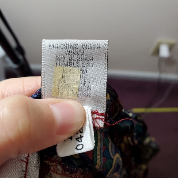 VINTAGE Cacique paisley chemise/romper - Picture 6 of 11